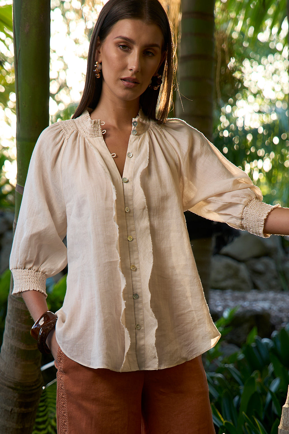 Waterlily Shirt Bone