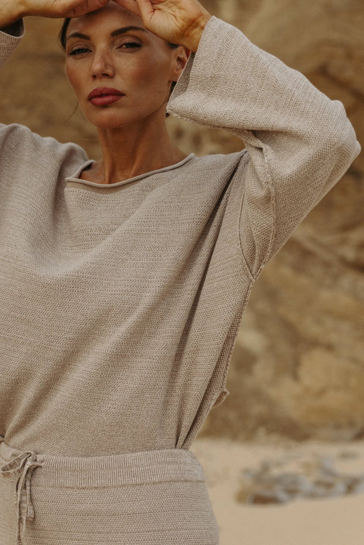 Retreat Cotton Twist Pullover Sunset