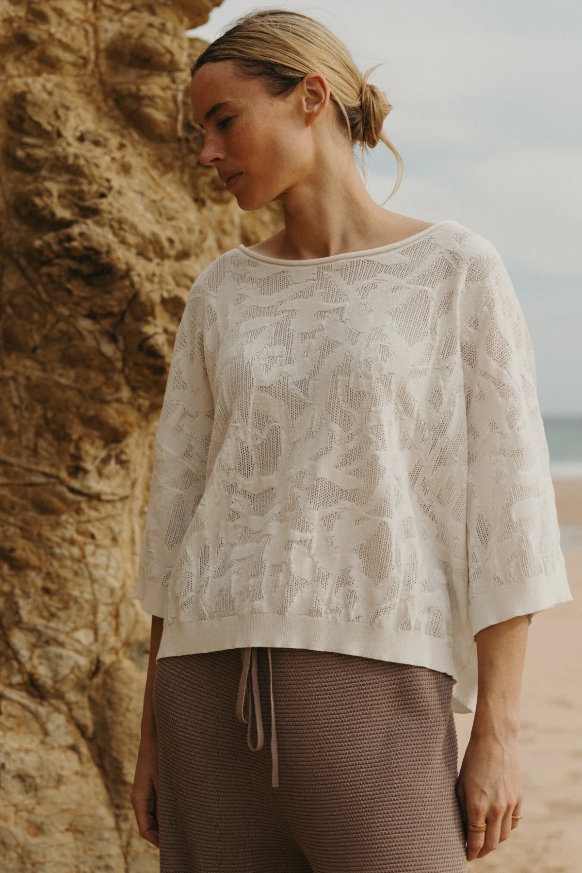 Paradis Jacquard Pullover Salt
