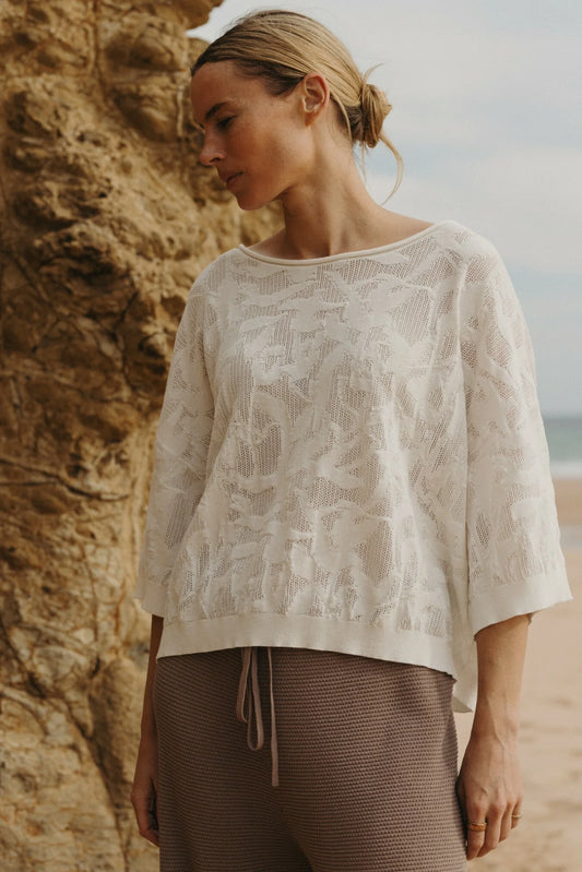 Paradis Jacquard Pullover Salt