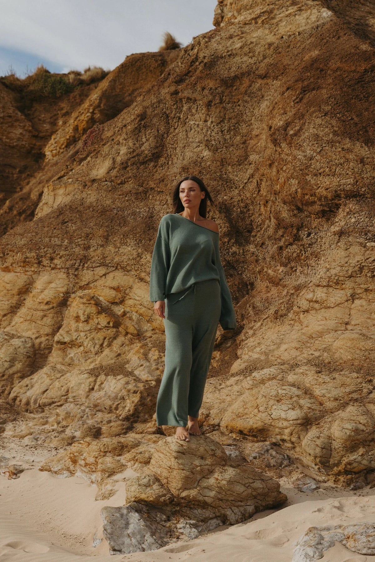 Retreat Cotton Twist Full Length Pant Rainforest