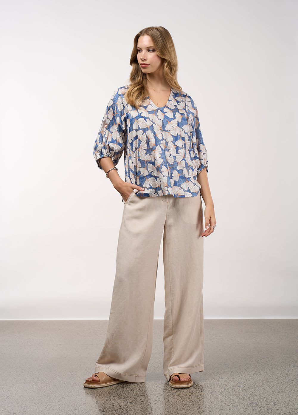 Take Flight Top Denim Multi