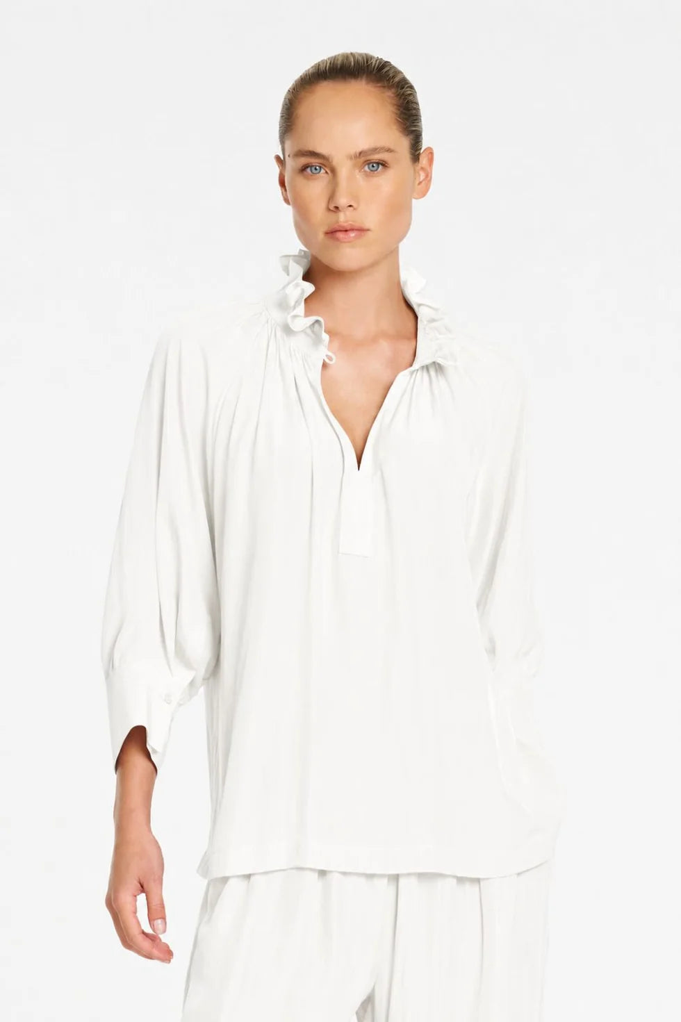 Roman Blouse Mache White