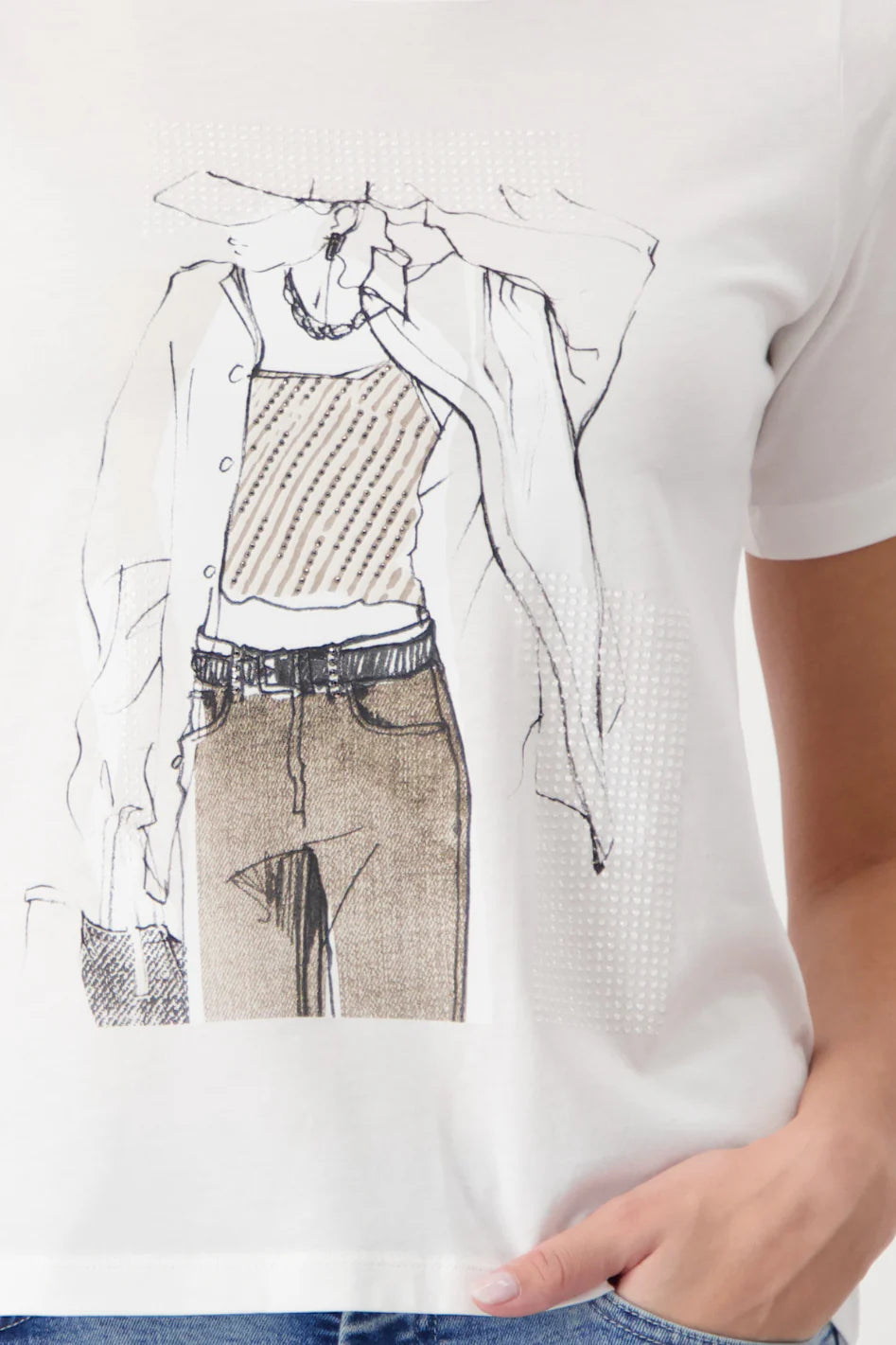 T-shirt Women Drawn Off White