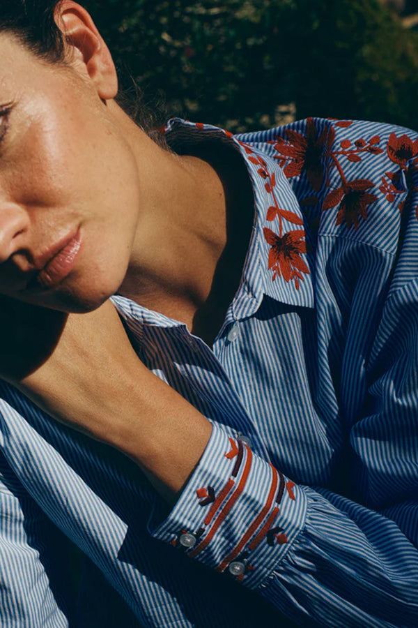 Osmo Stripey Shirt Brnr Blue