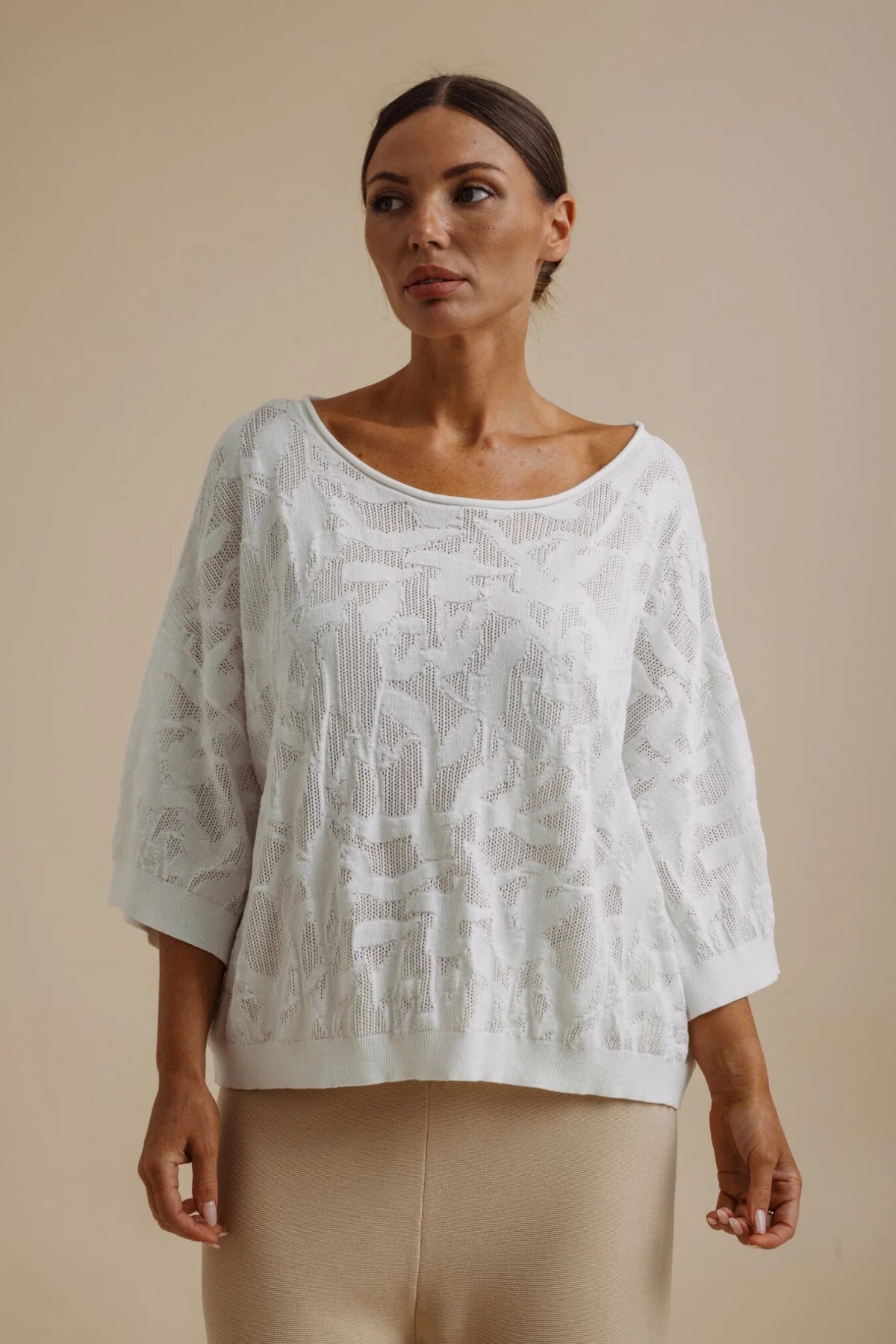 Paradis Jacquard Pullover Salt