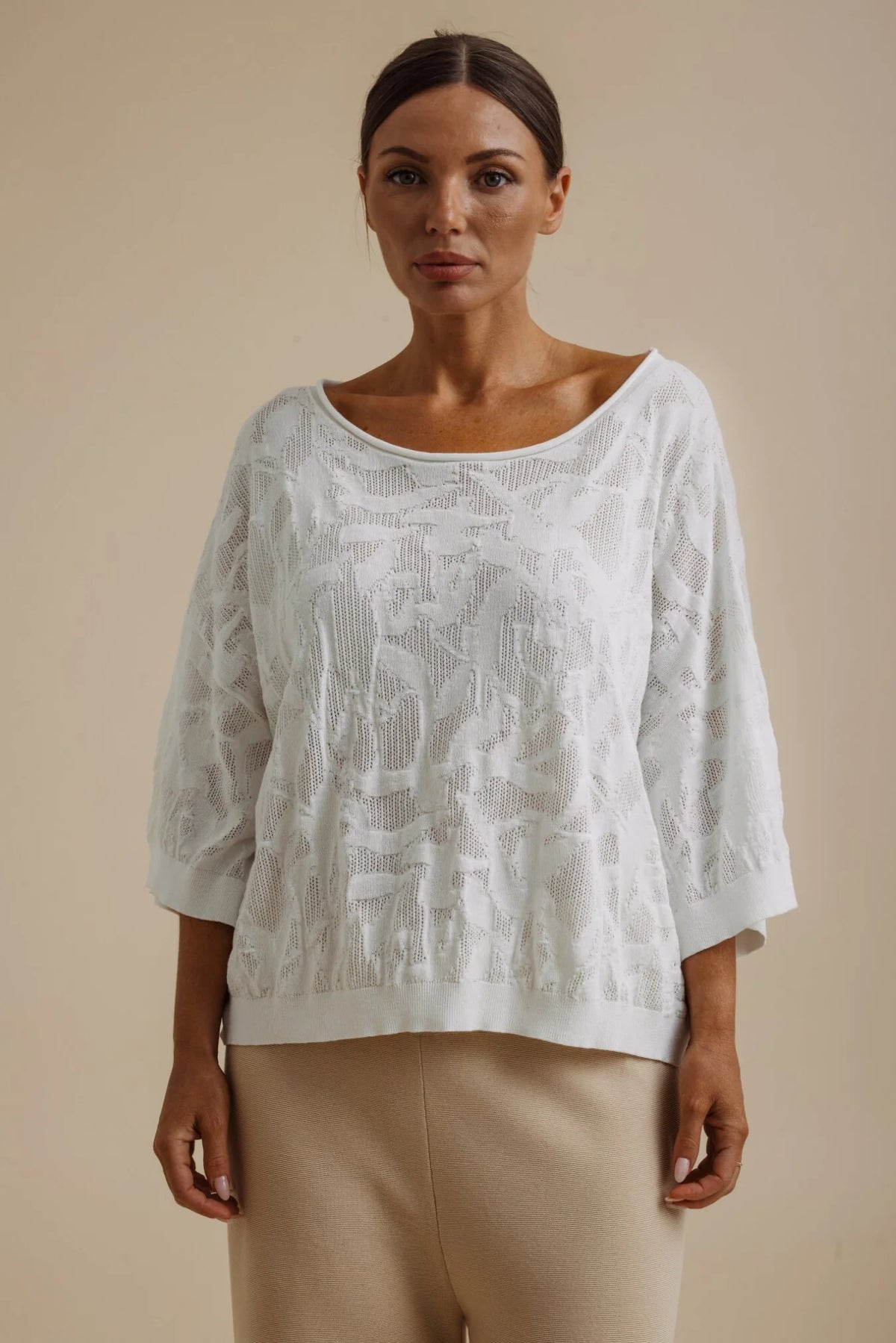 Paradis Jacquard Pullover Salt