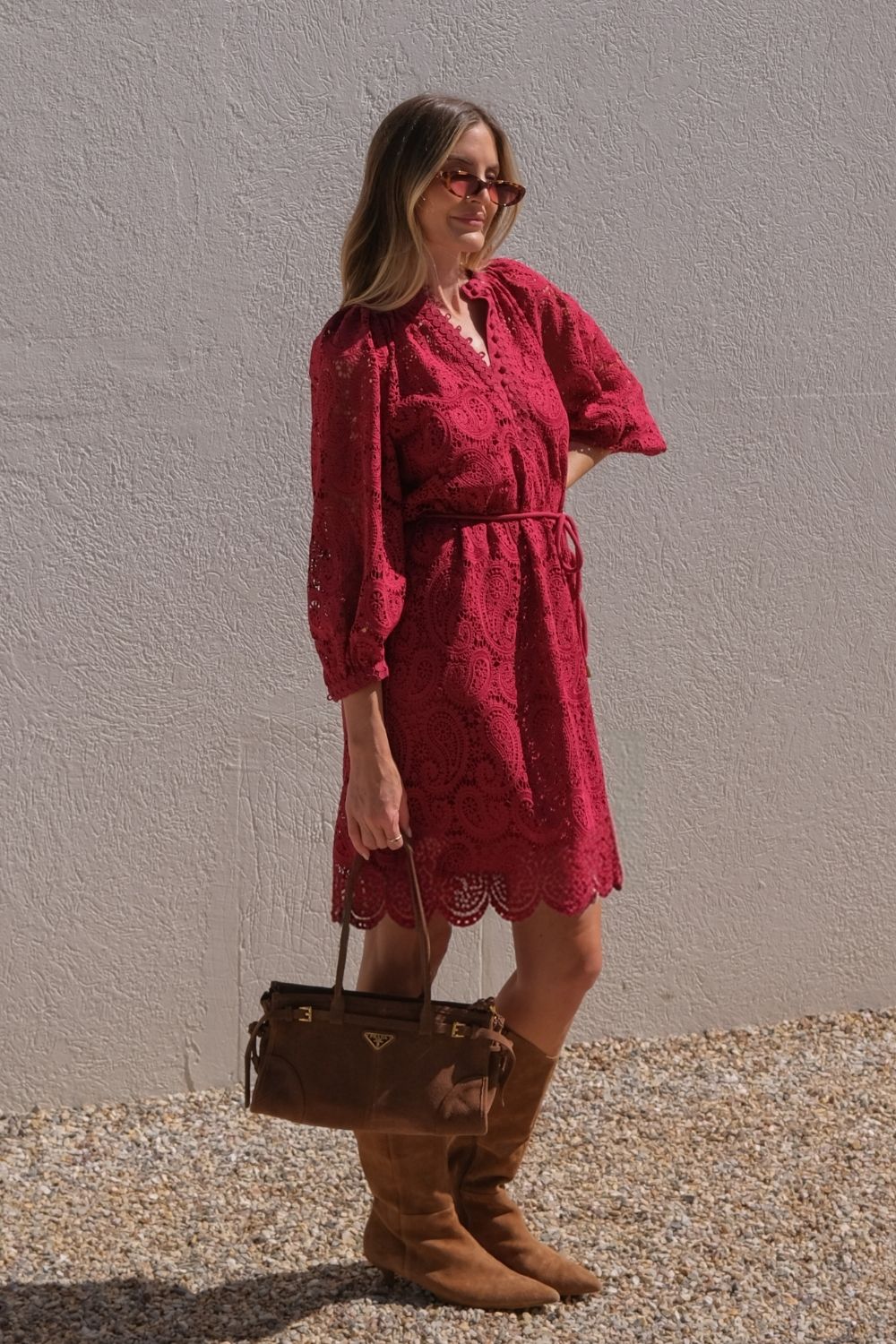 Wisp Dress Raspberry