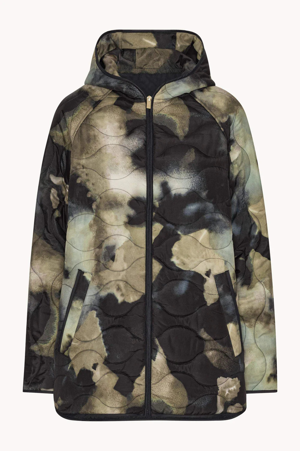 Short Quilt Jacket With Hood