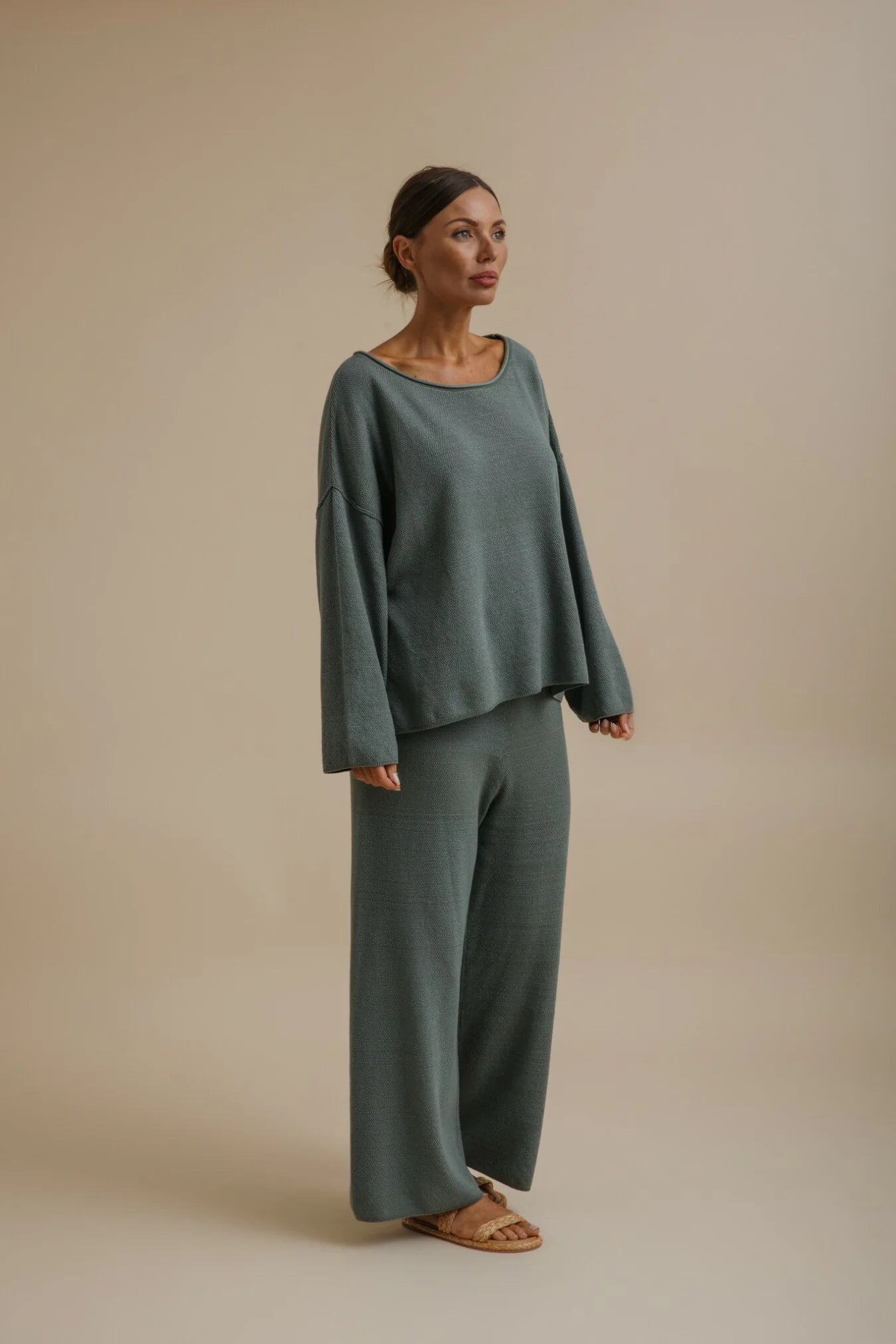 Retreat Cotton Twist Pullover Rainforest