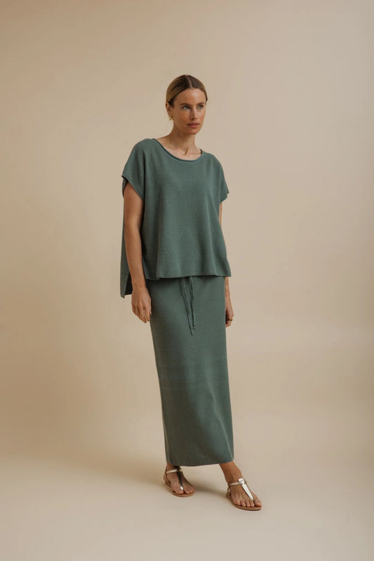 Retreat Cotton Twist Skirt Rainforest