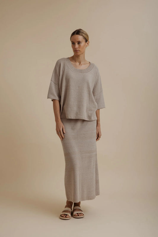 Retreat Cotton Twist Skirt Sunset