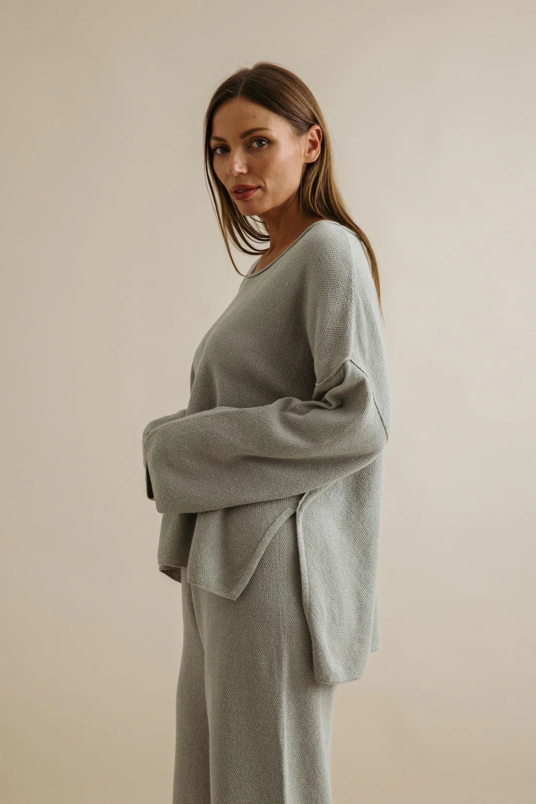 Retreat Cotton Twist Pullover Thyme Combo