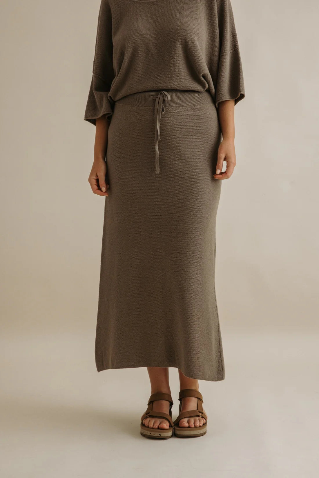 Retreat Cotton Twist Skirt Khaki Olive