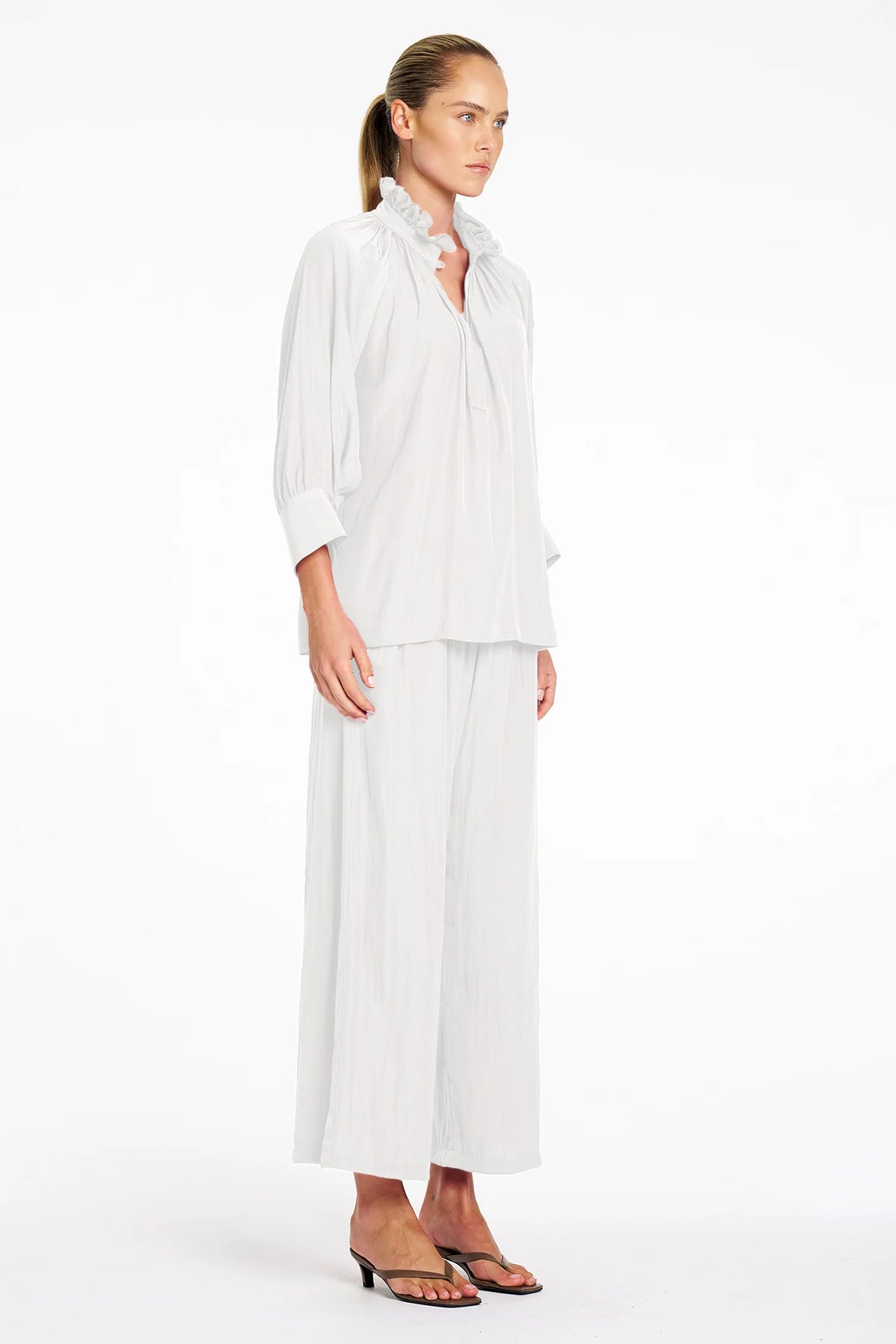 Roman Blouse Mache White