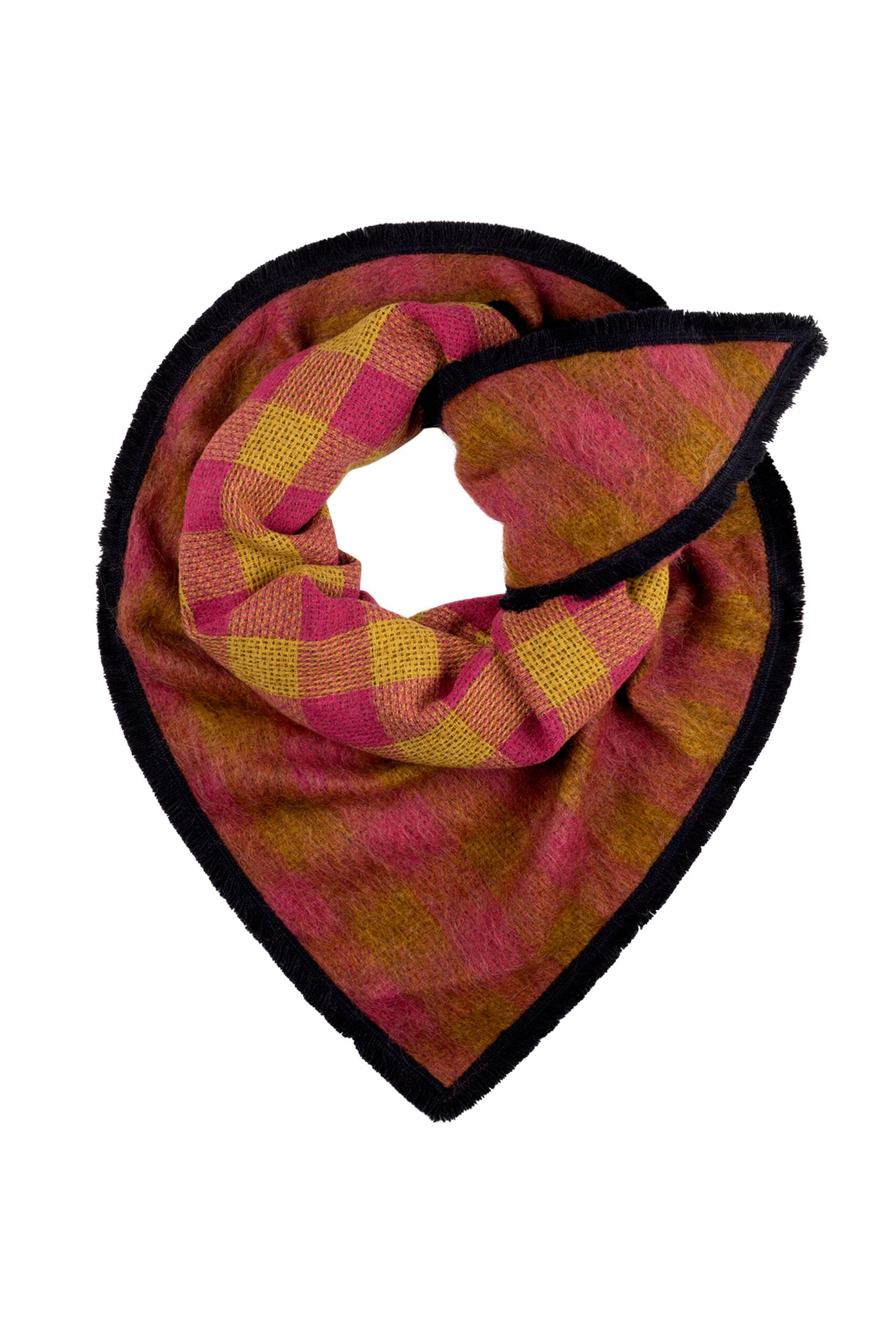 Shawl Checks Pink Brown