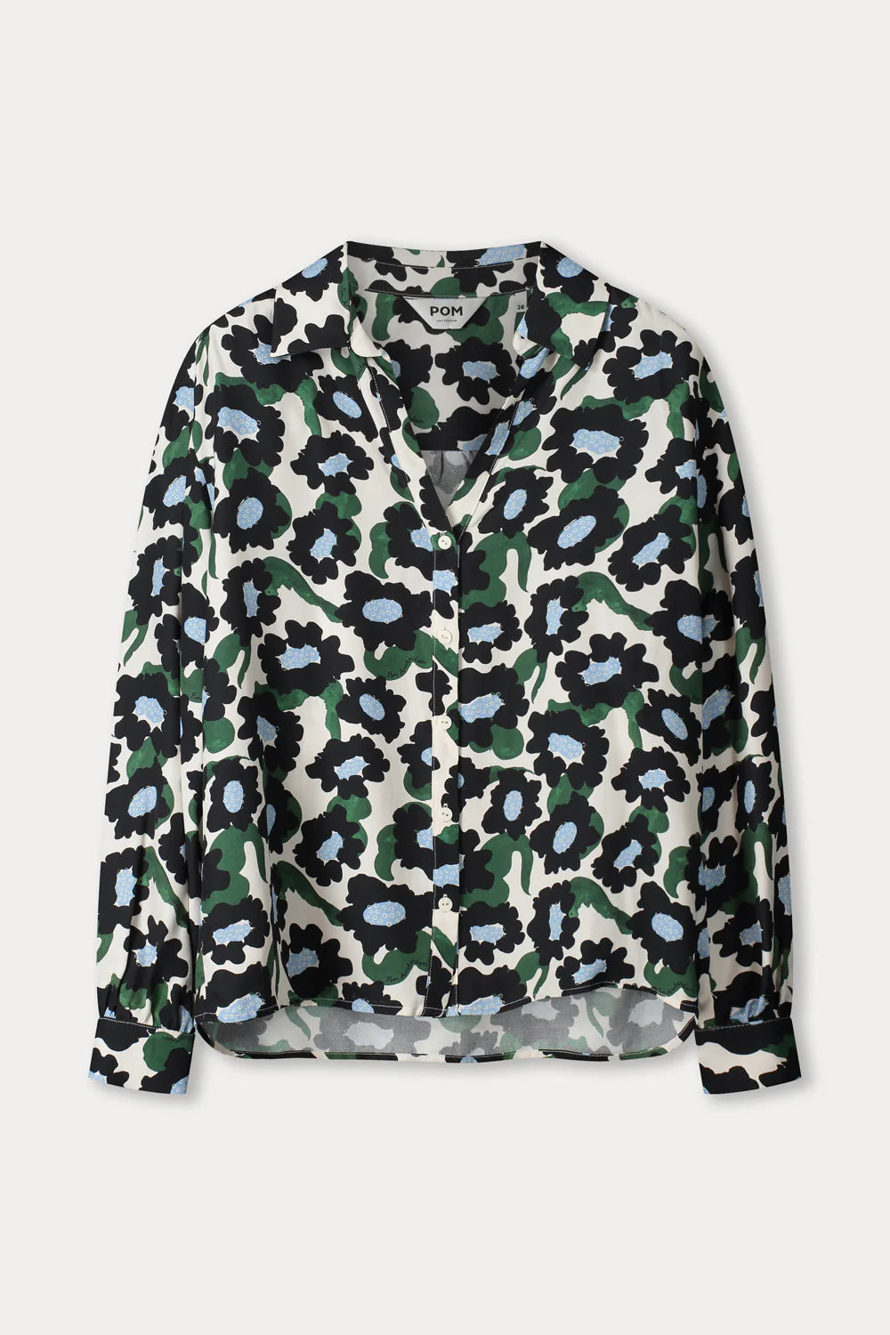Violet Wild Flowers Ecru Blouse