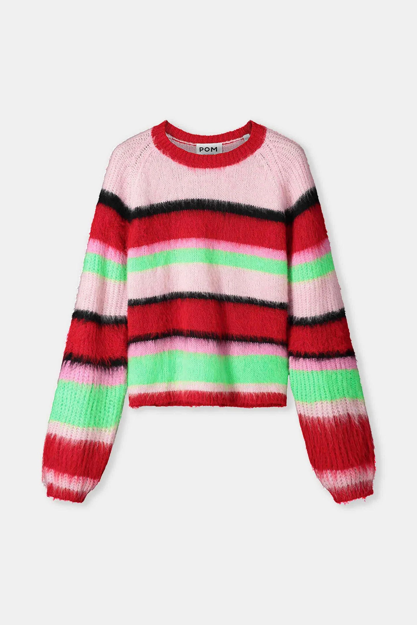 Brushed Stripes Green Pullover