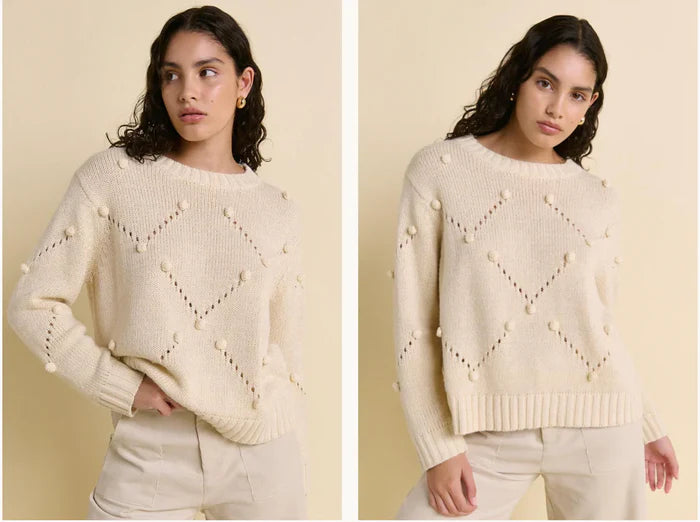 LL Pom Pom Jumpee Ivory