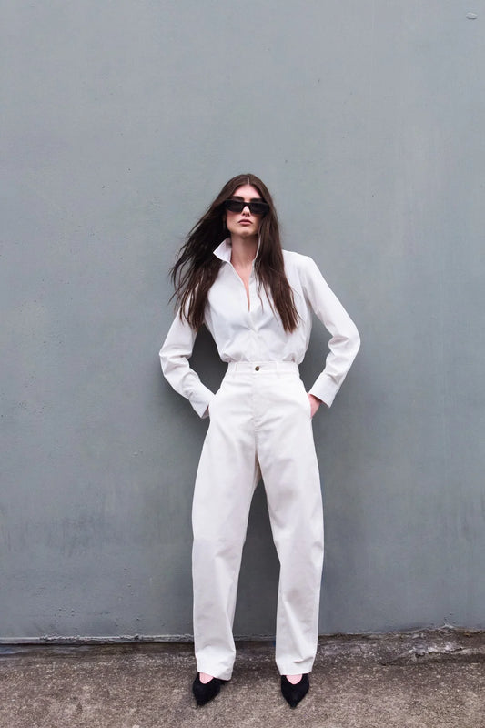 Barrel Leg Pant Gravitene Ivory