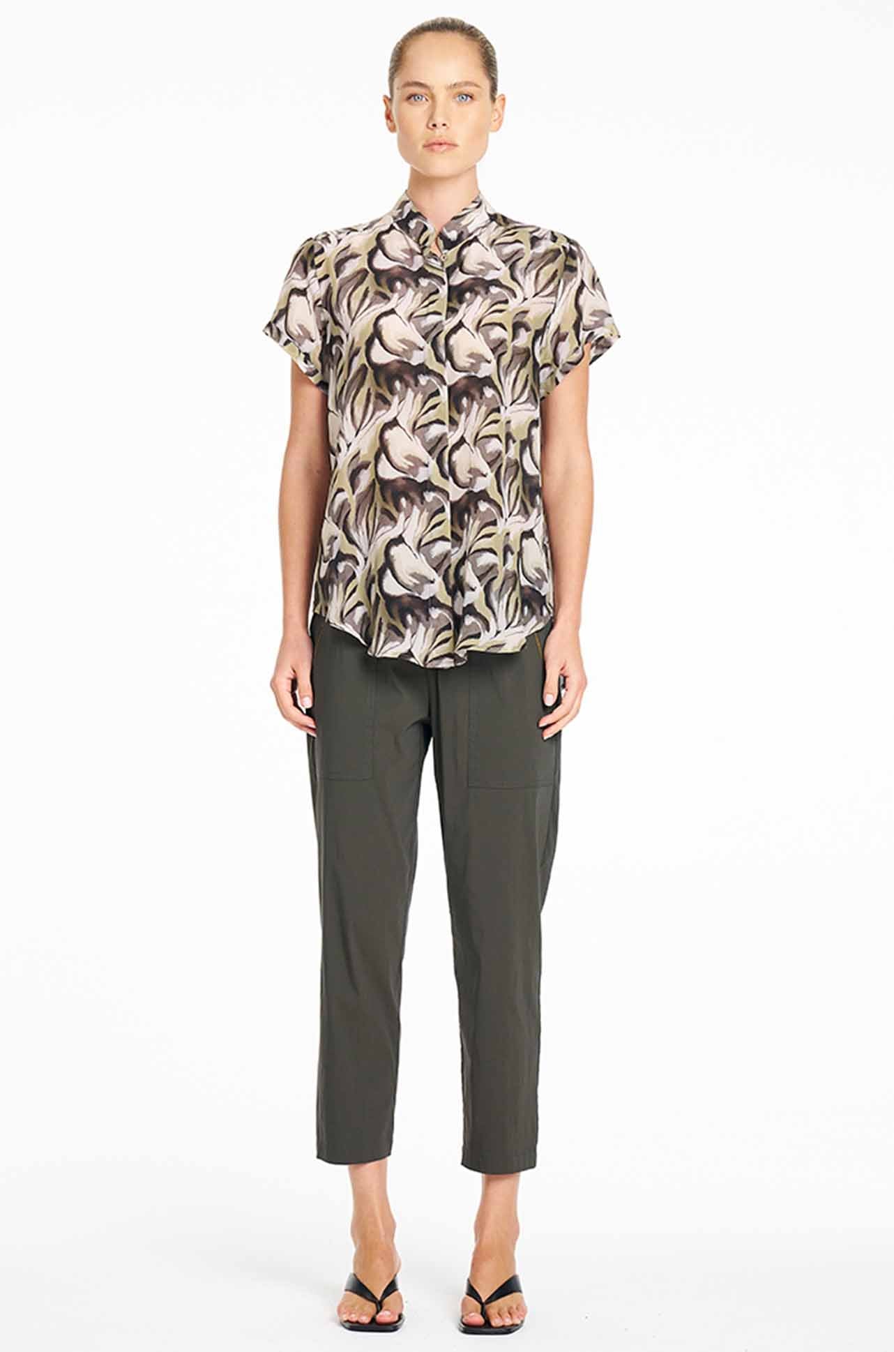 Zip Tapered Pant Microprene Bark