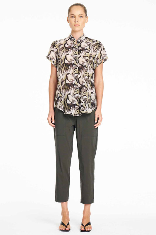 Zip Tapered Pant Microprene Bark