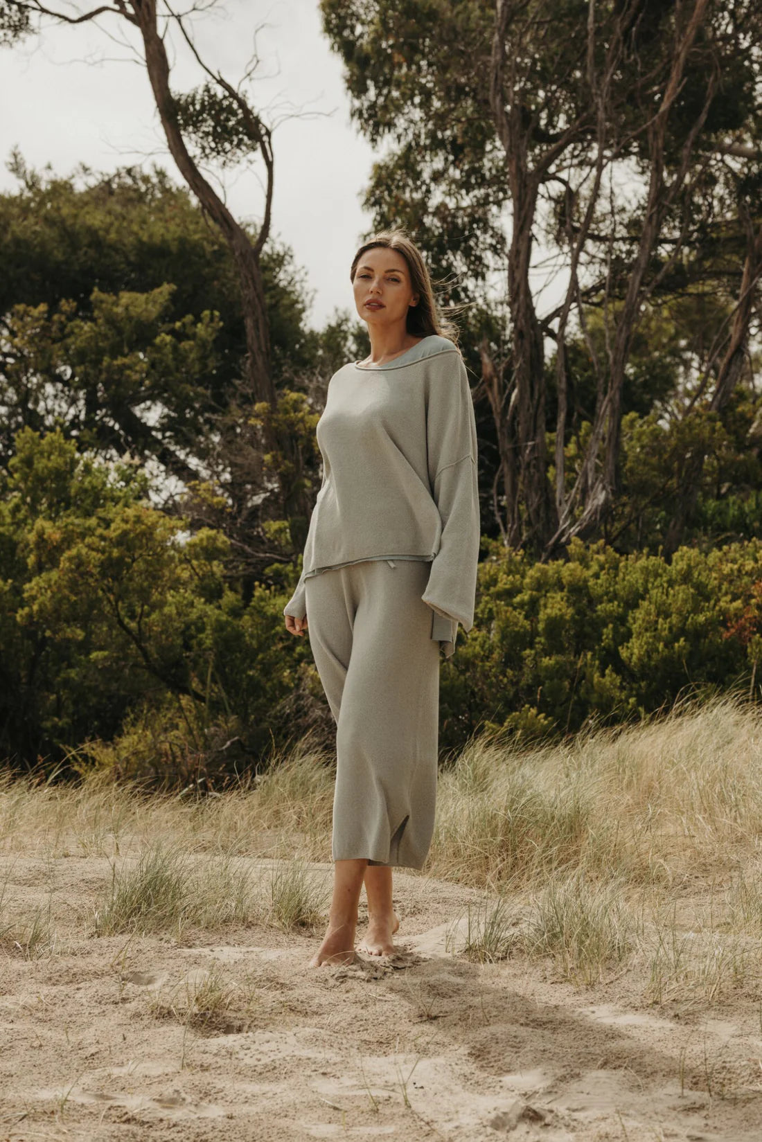Retreat Cotton Twist Pullover Thyme Combo
