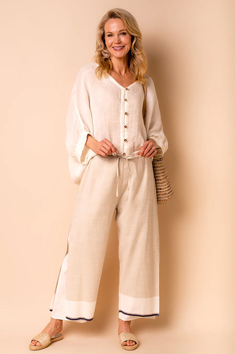 Polly Linen Pants Latte