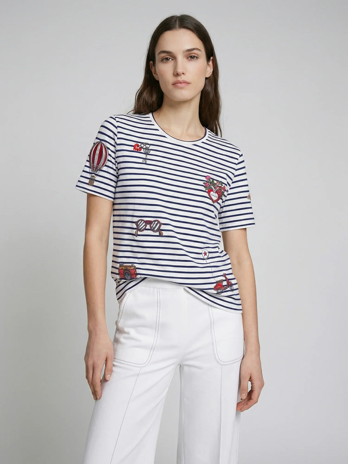 Tora Biarritz Stripe Embroidered