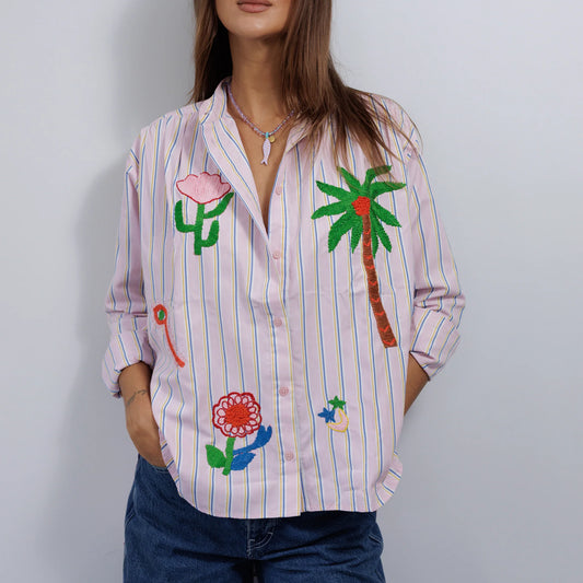 Pure Cotton Shirt Pink Z09PISM
