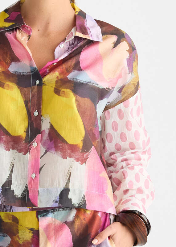Pattern Clash Short Shirt