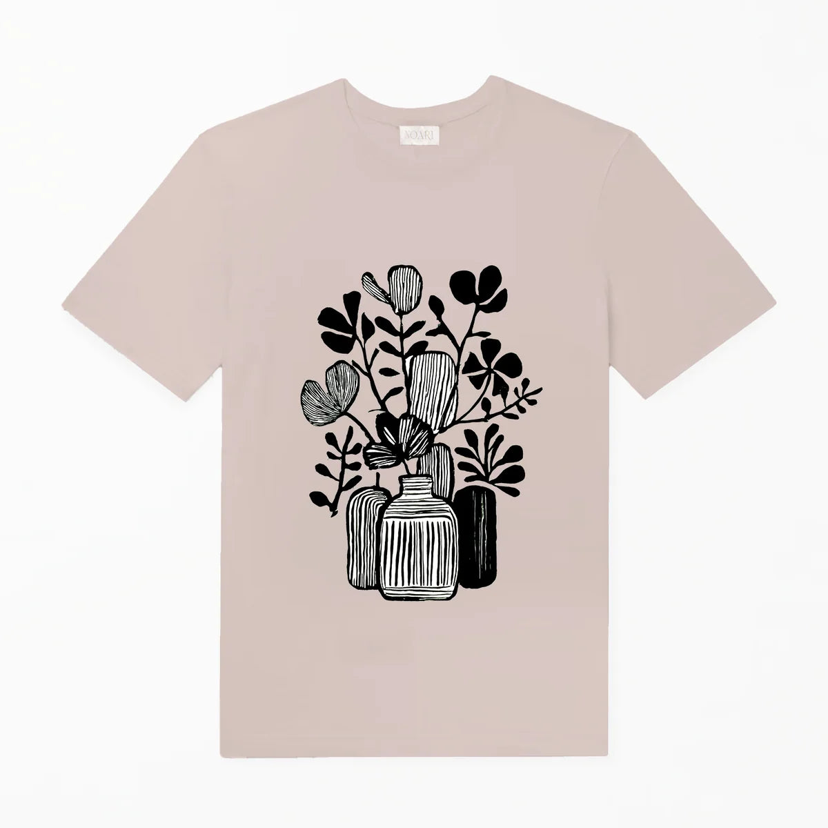 T Shirt Taupe Vase BW