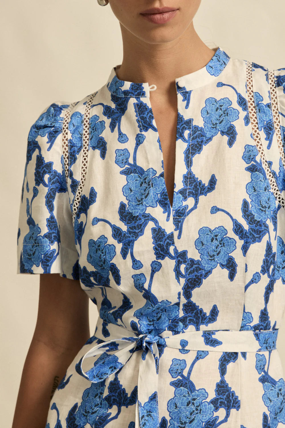 Cable Dress Azure Bouquet