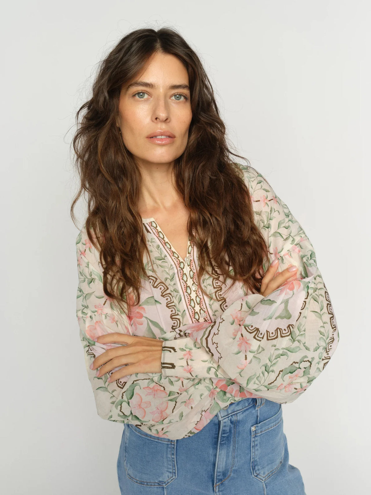 Wylde Orchid Blouse Turf Green