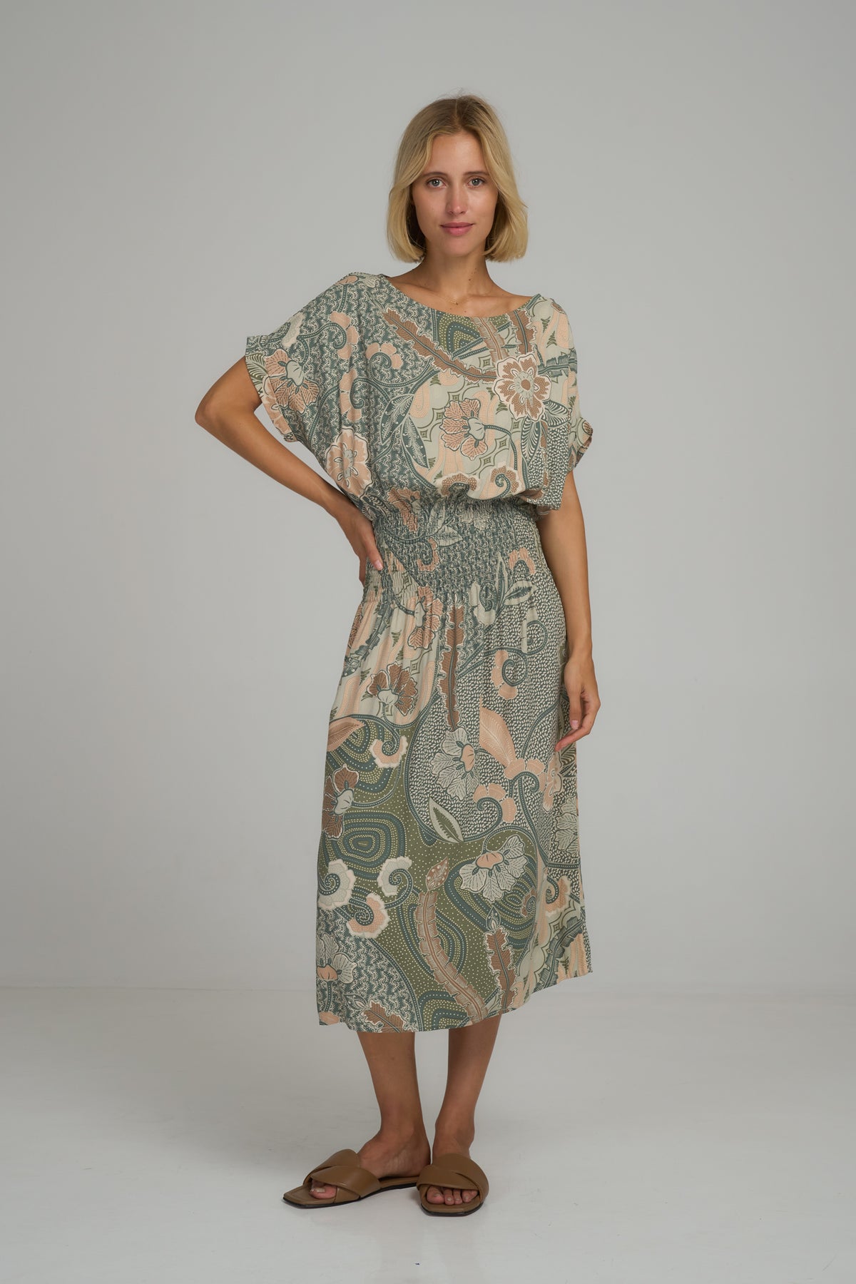 Odin Dress Batik Sage