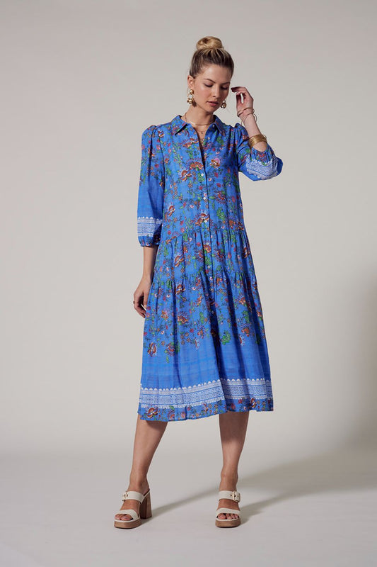 Calliope Shirt Dress Blue