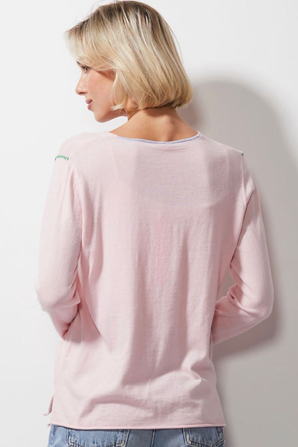 V Stitch Jumper Petal