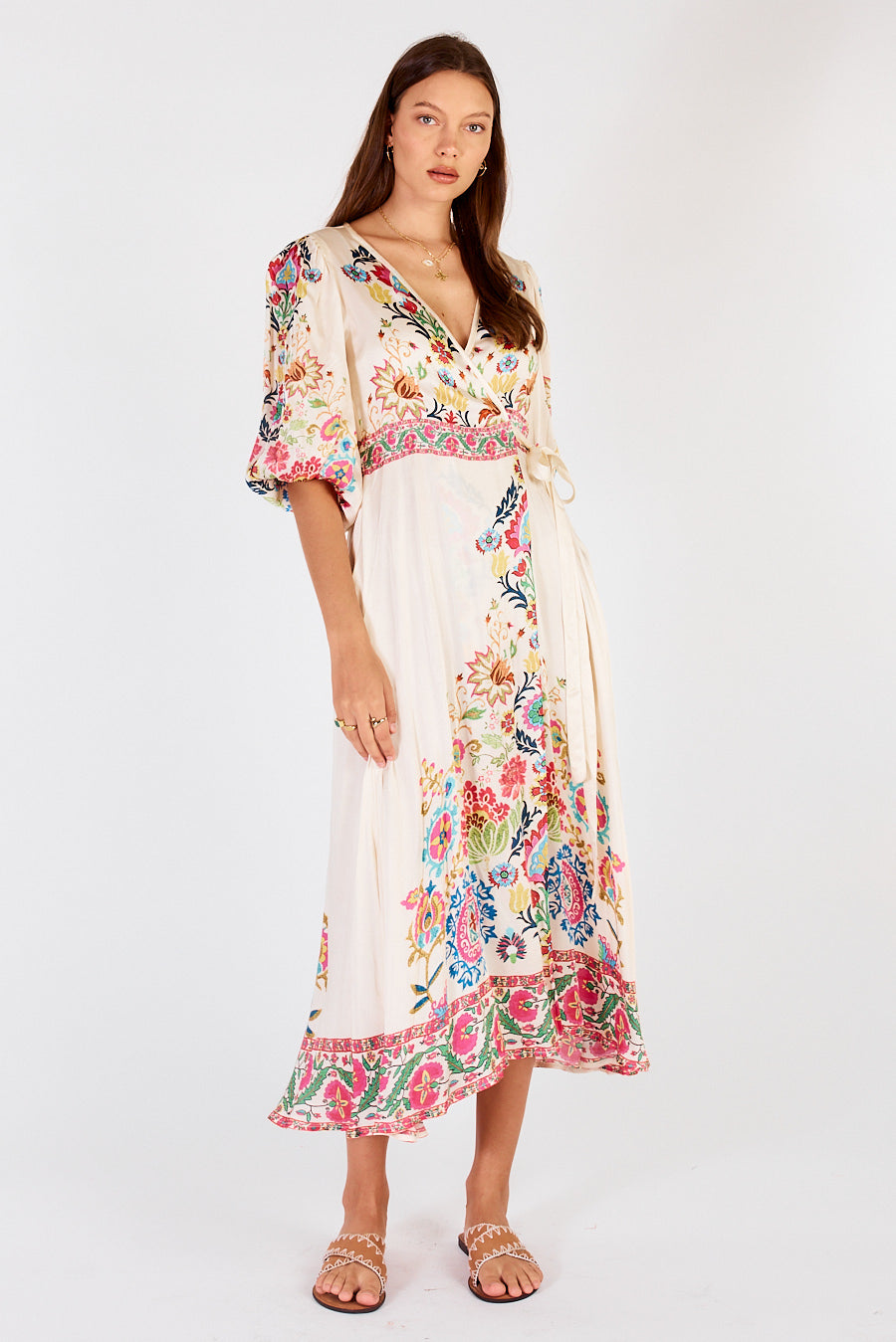 Camille Wrap Dress Multi