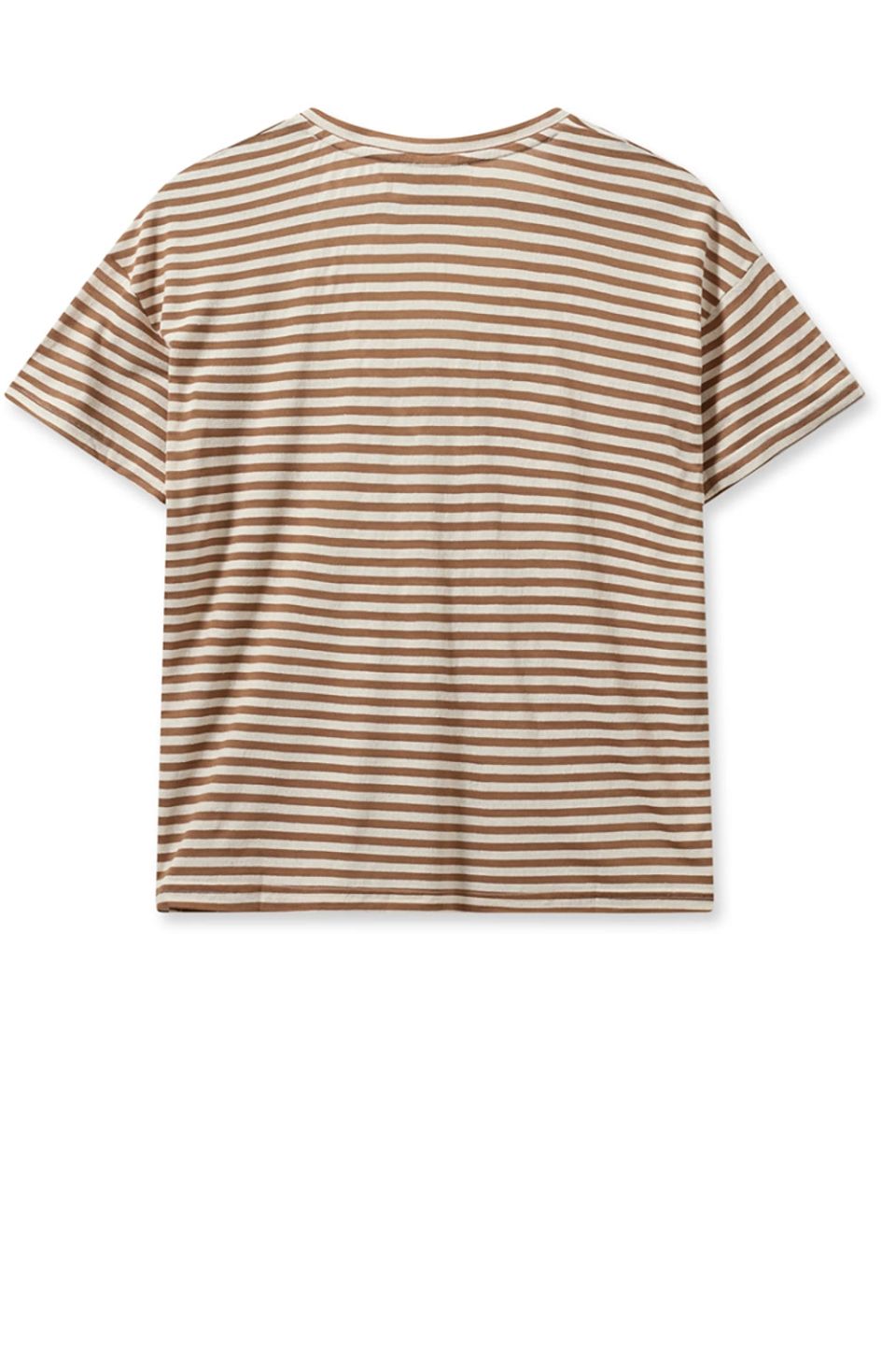 Jill V Short Sleeve Stripe Tee Cinnamon