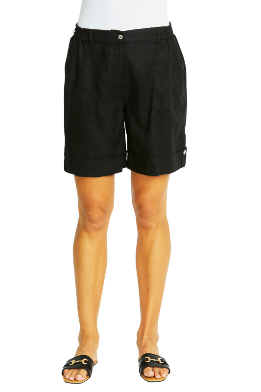 Mila Linen Shorts Black