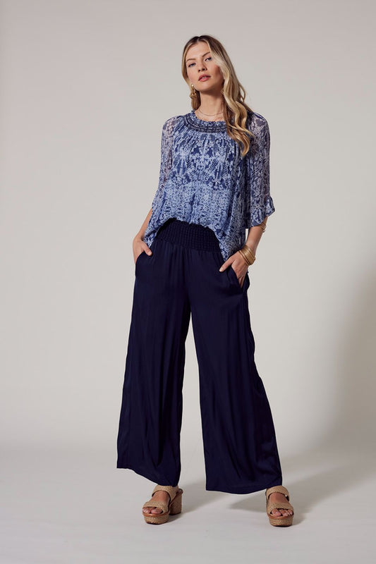 Arezzo Blouse Indigo Multi