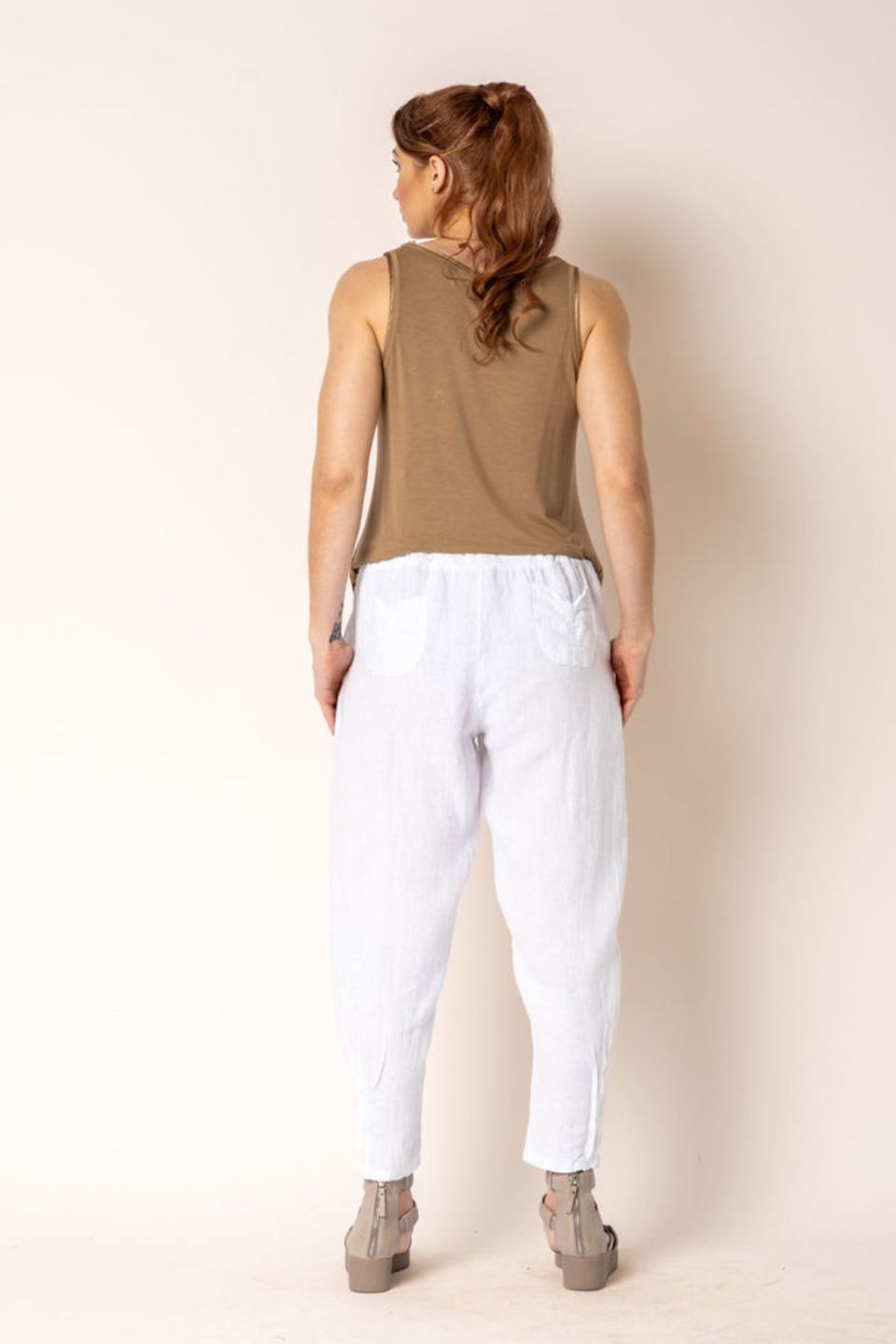 Daizy Linen Pants in White