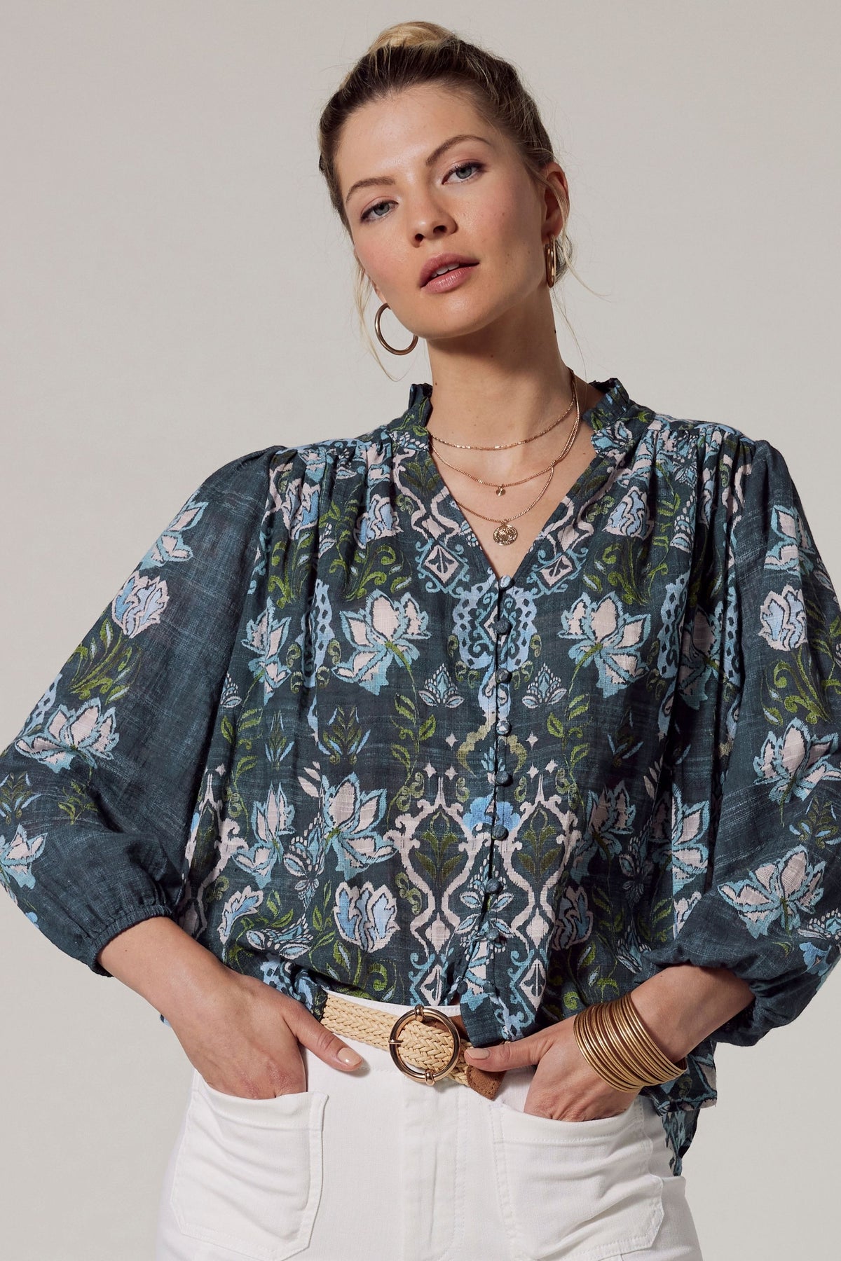 Lucca Blouse Indigo