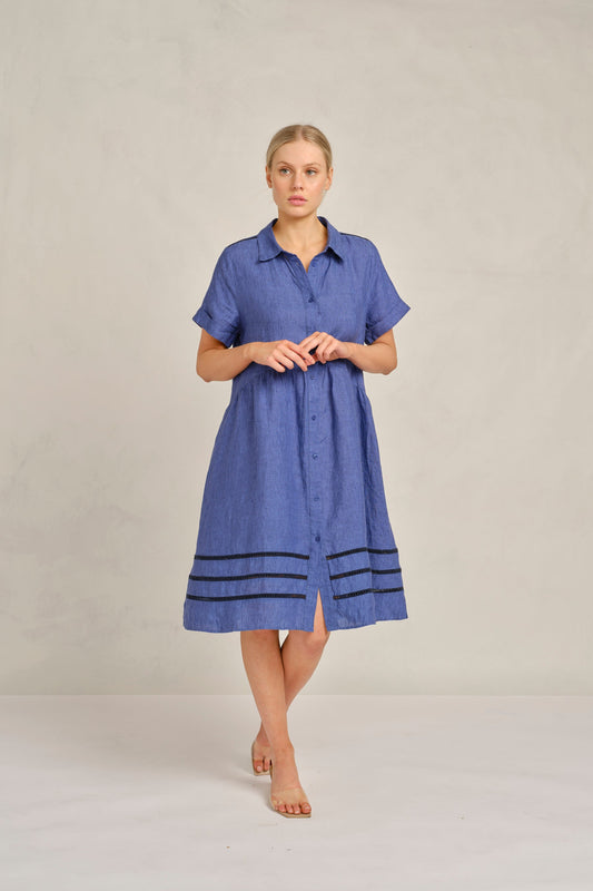 Maxine Lace Dress Denim