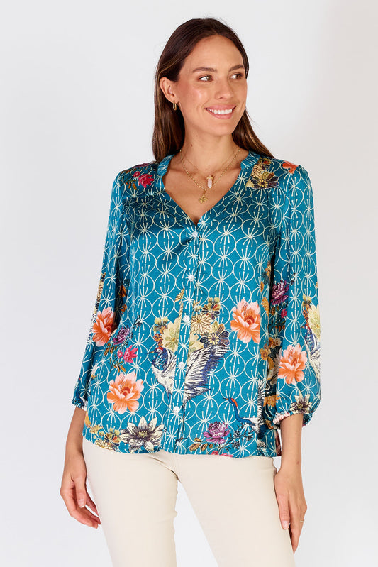 Flamingo Shirt Blue