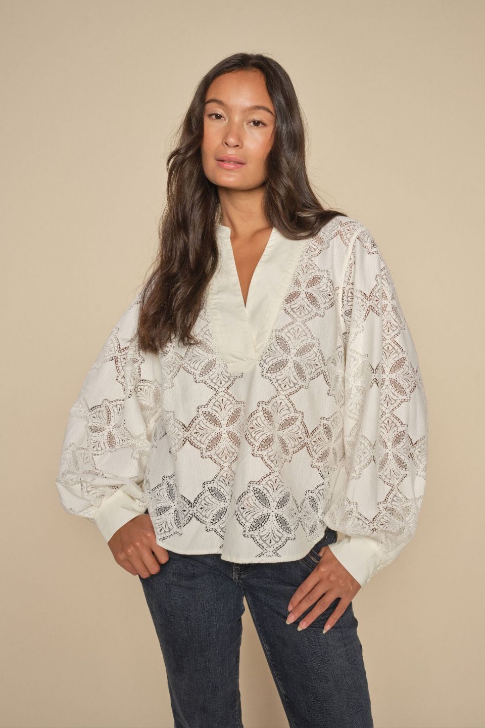 Yen Lace blouse Ecru