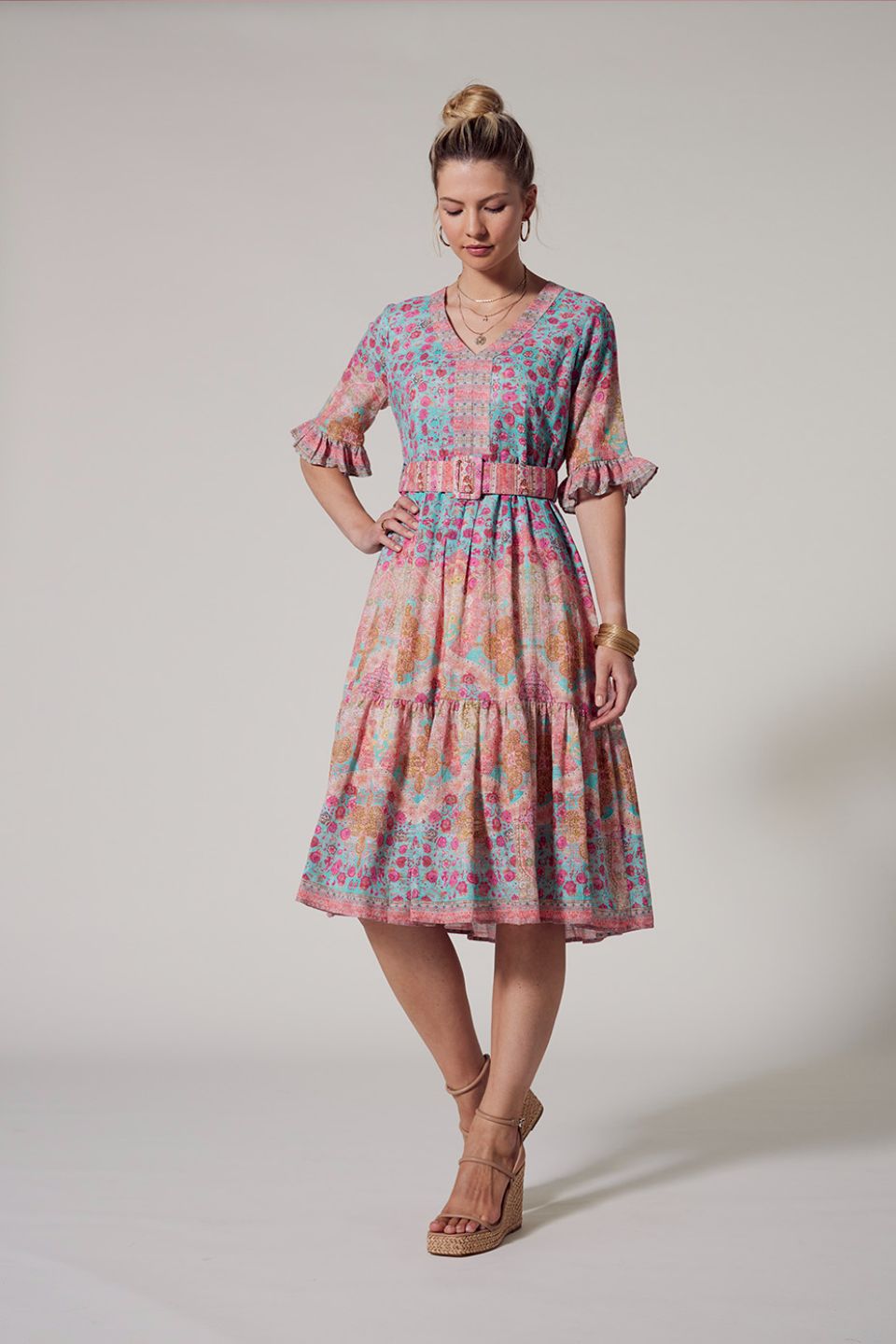 Ravello Dress Aqua Multi