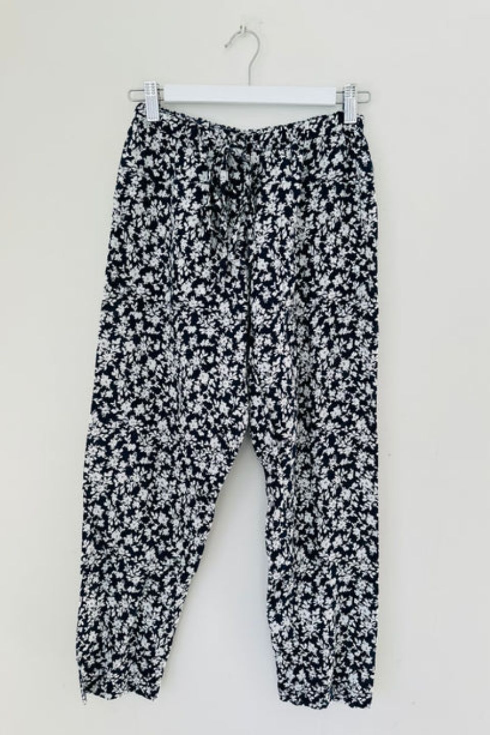 Jessie Linen Pant Navy Floral