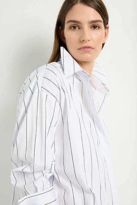 Relaxed Mid Shirt White Black