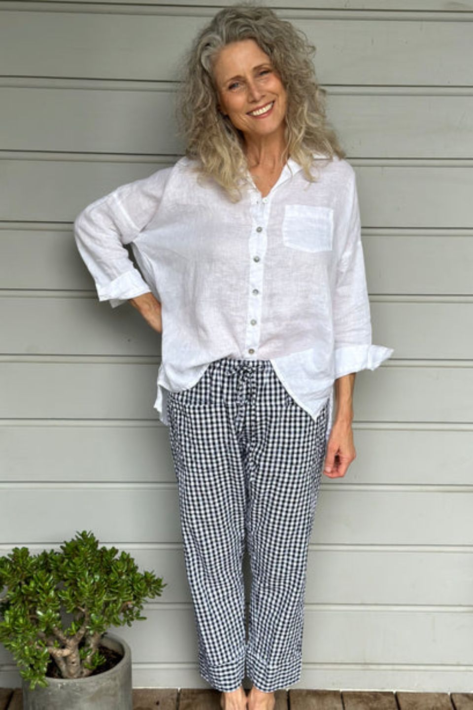 Darcy Cotton Pants Gingham